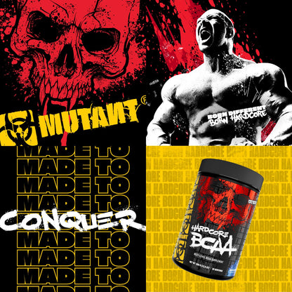 Mutant Hardcore BCAA - Pre, Intra or Post Workout – BCAA Next Level branched-Chain Amino Acids Supplement – Hydration + Recovery - 30 Serving - Blue Raspberry