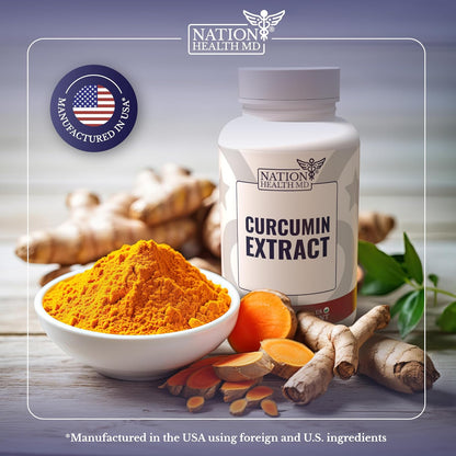 Curcumin Extract Supplement for Joint & Immune Support | Curcumin Extract 500mg, 39x More Bioavailable, Full Spectrum Curcugen, 30 Days Supply, 30 Capsules