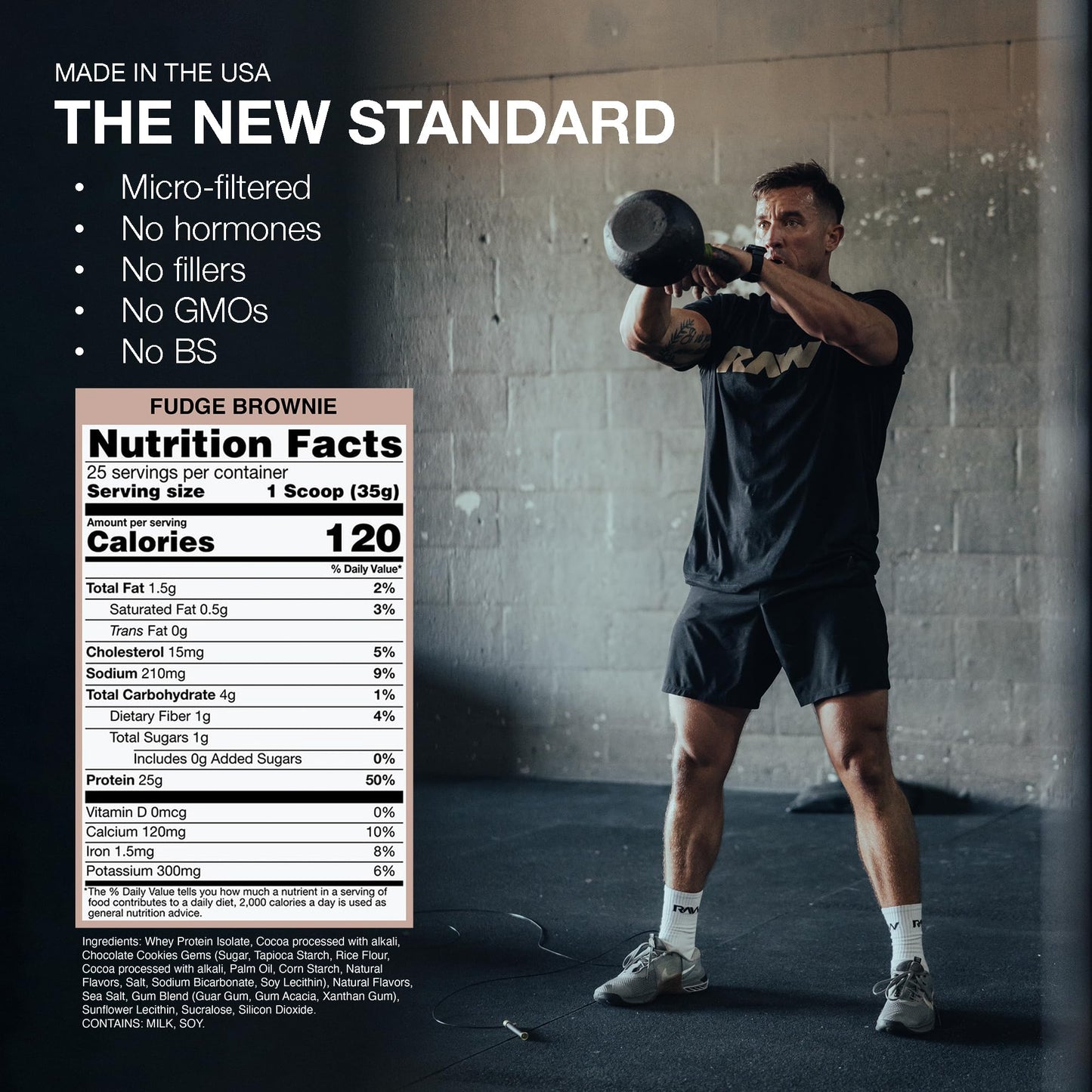 RAW Whey Isolate Protein Powder, Vanilla Oatmeal Cookie (CBUM Itholate Protein) - 100% Grass-Fed Sports Nutrition for Muscle Growth & Recovery - Low-Fat, Low Carb, Naturally Flavored - 25 Servings