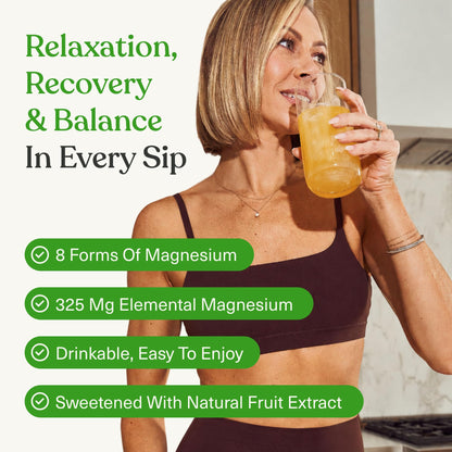 BIOptimizers Magnesium Breakthrough Drink - 8 Forms of Magnesium, Electrolytes, Sleep Health, Stress, Muscle Recovery, Heart Support | Glycinate, Citrate, Malate- Raspberry Lemon