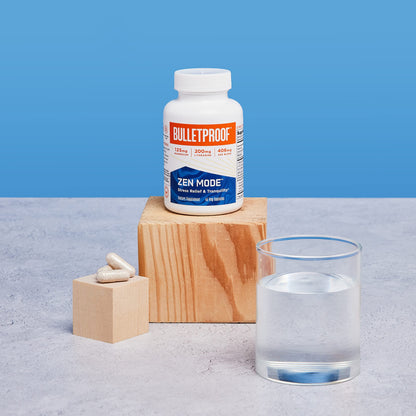 Bulletproof Zen Mode Stress Relief and Tranquility Capsules, 45 Count, Supplement for Calm and Relaxation