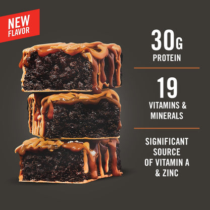 MET-Rx Big 100 Protein Bar, Meal Replacement Bar, 30G Protein, Salted Caramel Brownie