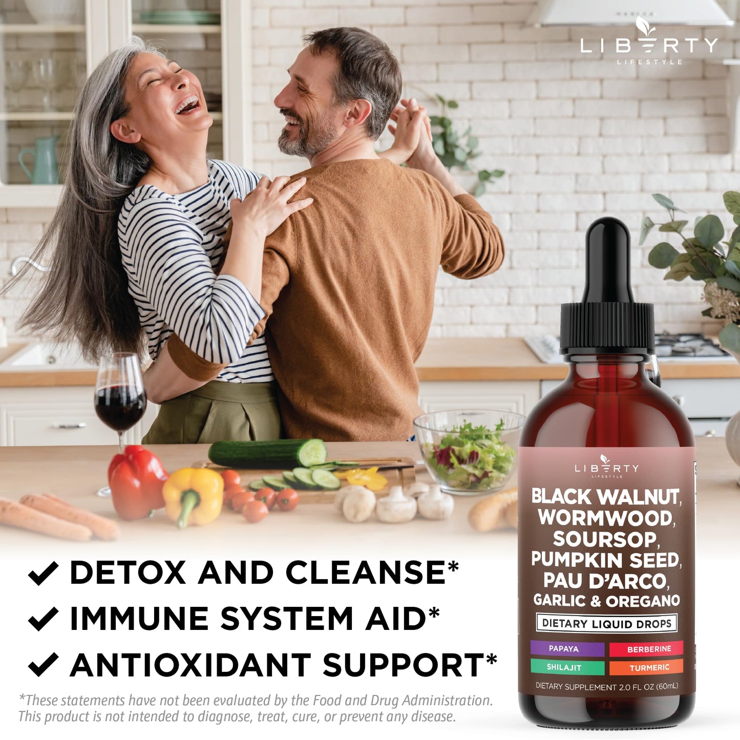 Defend Wormwood Black Walnut Cleanse for Humans Drops Liquid Soursop Garlic Pumpkin Seed PAU D'Arco Oil of Oregano Turmeric Berberine Neem Extract Hull Bark Tincture - 4 OZ