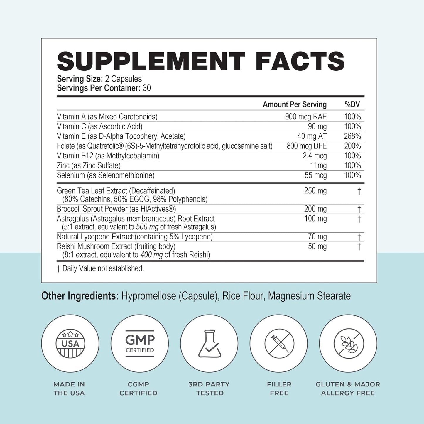 Papillex Dietary Supplement Tablets All Natural Immune Support - Immunity Defense - Best Immune System Booster - Organic 60 Capsules Bottle (3 Pack)