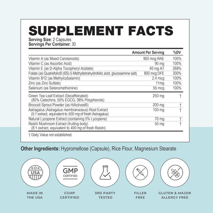 Papillex Dietary Supplement Tablets All Natural Immune Support - Immunity Defense - Best Immune System Booster - Organic 60 Capsules Bottle (3 Pack)
