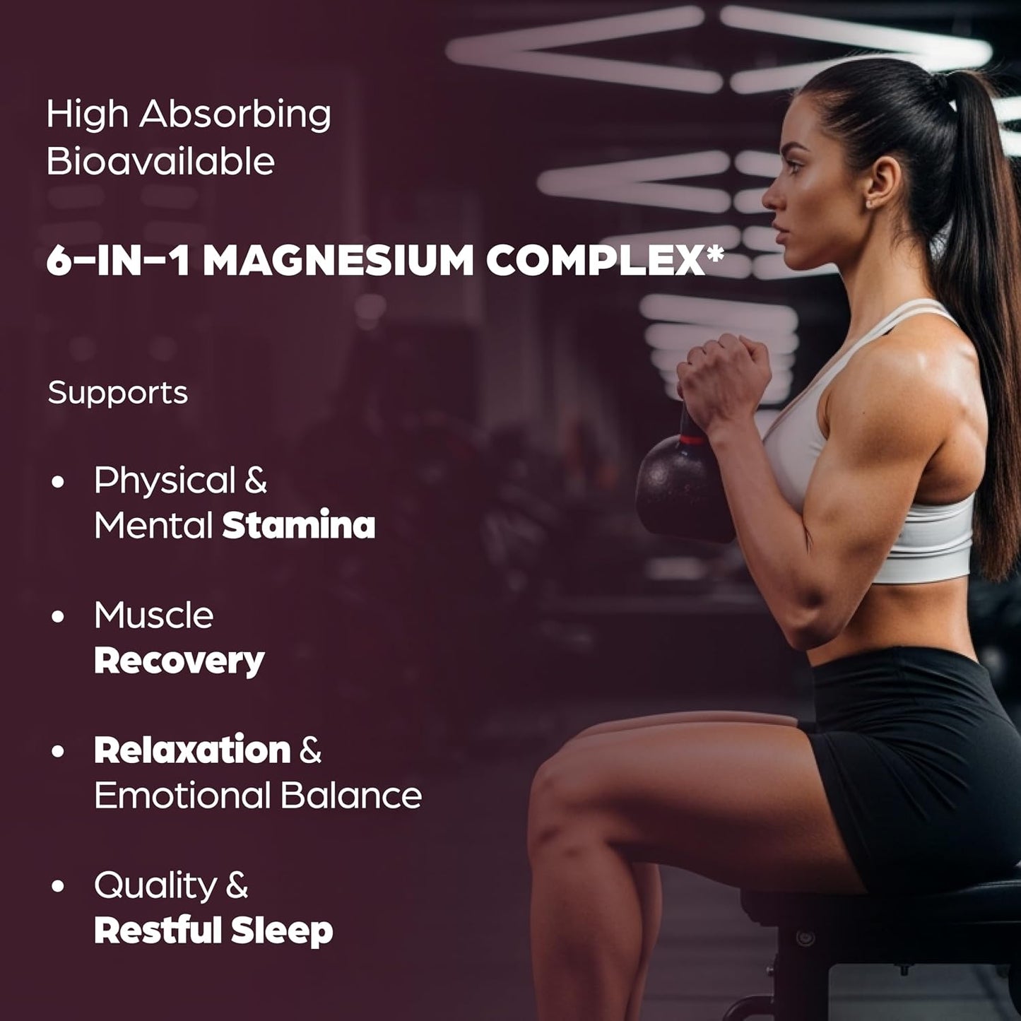 SANDHUHERBALS Magnesium Complex 6-in-1 Bundle with Papaya Leaf Extract Capsules (120 Count Each) | for Men & Women