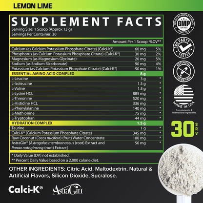 Nutrex Research EAA Hydration | EAAs + BCAA Powder | Muscle Recovery, Strength, Muscle Building, Endurance | 8G Essential Amino Acids + Electrolytes | Strawberry Watermelon 30 Serving