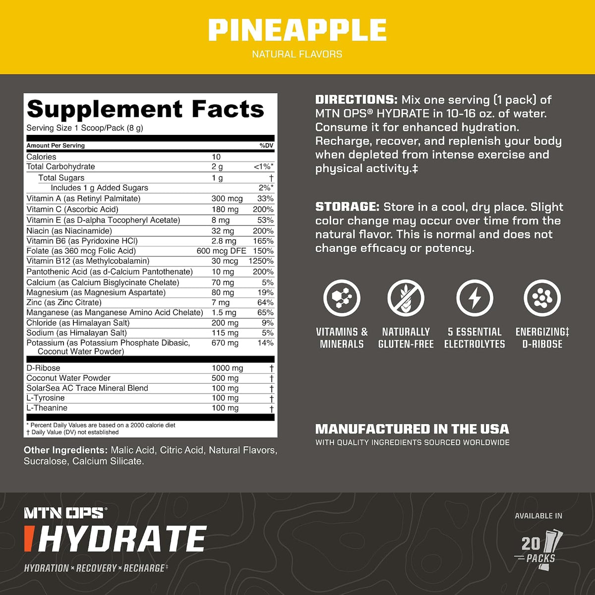 MTN OPS Yeti Pineapple + Hydrate Pineapple Bundle