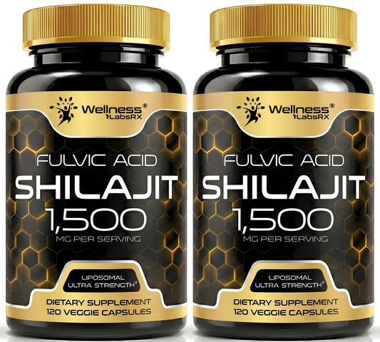 Himalayan Shilajit for Men - Shilajit Extract 1500mg per Serving, Pure Shilajeet for Women with Naturally Occuring Fulvic Acid - Shilajet for Enhanced Energy and Immune Support - 120 Count (Pack of 2)