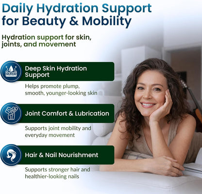 ForestLeaf Hyaluronic Acid Supplements | 100mg High Bioavailable Dietary Hyaluronic Acid Powder Capsules + 50mg VIT C | Supports Skin Hydration, Joint Lubrication, Anti-Aging, Hair & Nails | 120 Caps