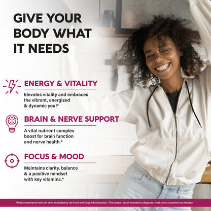 USDA Organic Vitamin B-Complex B5 Pantothenic Acid | B12 Methylcobalamin | B1 Thiamine | B6 Pyridoxine | B7 Biotin | B9 Folic | B3 Niacinamide - B Complex Liquid Drops, Natural Berry Flavor, 2fl oz