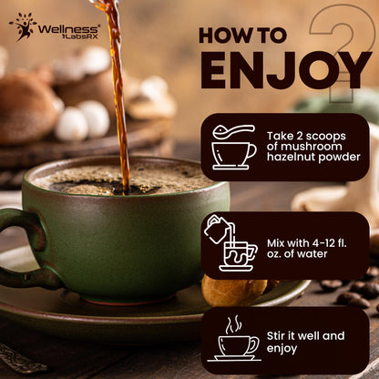 Mushroom Coffee, 90 Servings Organic Mushrooms Instant Coffea, Great Tasting Colombian Keto Coffee, 7 Superfood Mishrooms Lions Mane, Chaga, Reishi, Cordyceps, Maitake, Shiitake, and Turkey Tail