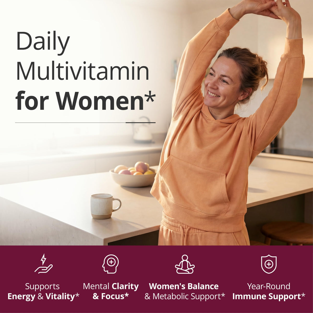 Multivitamin for Men – Methylated Multivitamin – Daily Wellness – 60 Caps