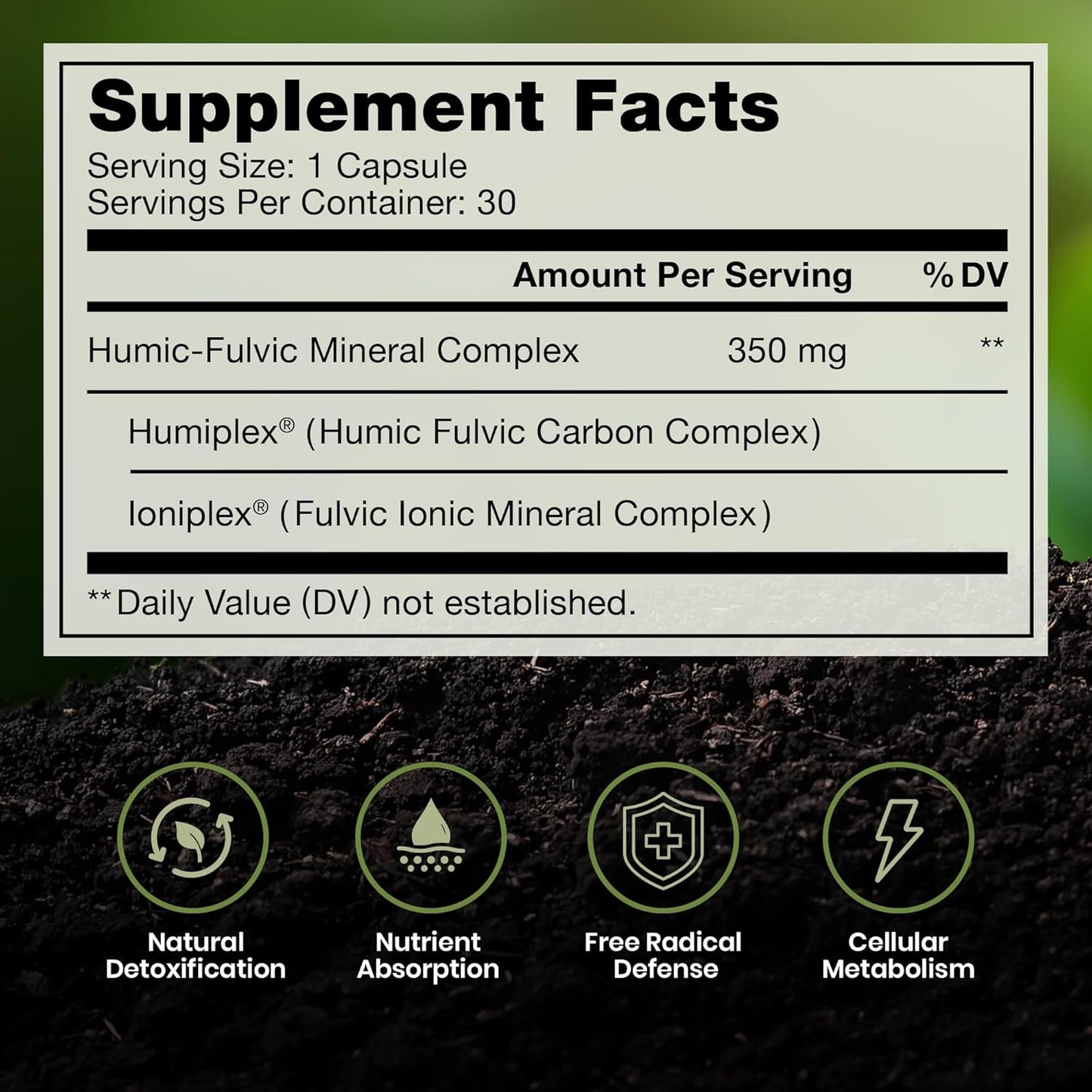 Pure Therapro Rx EarthMend Trace Mineral Capsules for Women & Men, Fulvic Acid & Humic Acid Mineral Supplement, Ionic Trace Minerals Complex, Fulvic Humic Blend, Unflavored, 30 Capsules, 30 Servings
