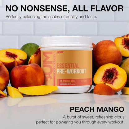 RAW Nutrition Creatine Monohydrate & Peach Mango Pre-Workout Powder Bundle