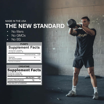 RAW Nutrition Creatine Monohydrate & Unflavored Pre-Workout Powder Bundle