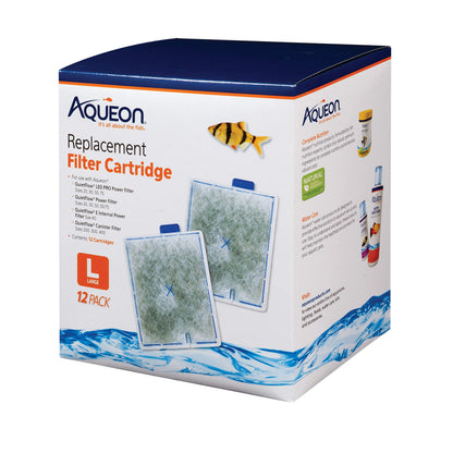 Aqueon Aquarium Fish Tank Replacement Filter Cartridges Large - 3 Pack