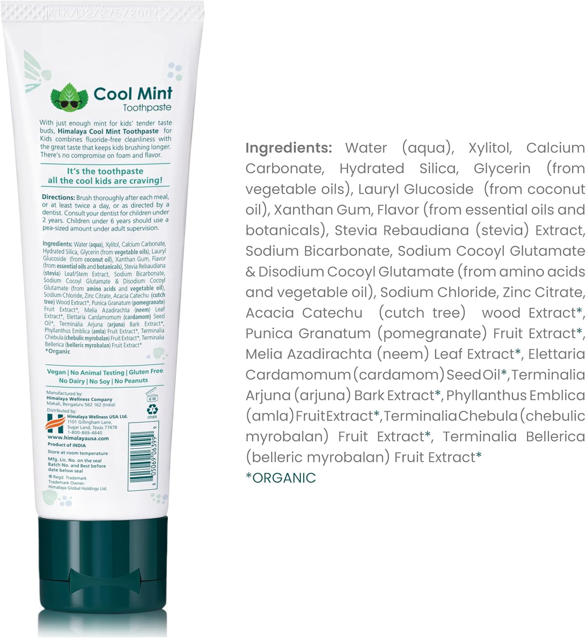 Himalaya Botanique Kids Toothpaste, Cool Mint, 4 Oz, 1 Pack