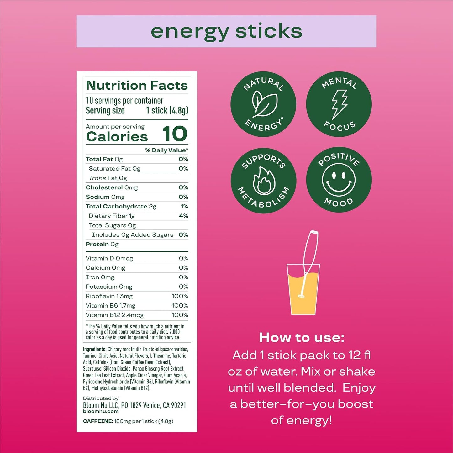 Bloom Strawberry Watermelon Clear Protein and Strawberry Watermelon Energy Packets Bundle
