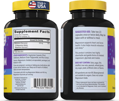 Magnesium & D3 Bundle: InnovixLabs Advanced Magnesium (150 Time-Release Capsules) and InnovixLabs Vitamin D3 +K2 Supplement (60 Softgels). Optimal Calcium Absorption, Supports Bone and Immune Health.*