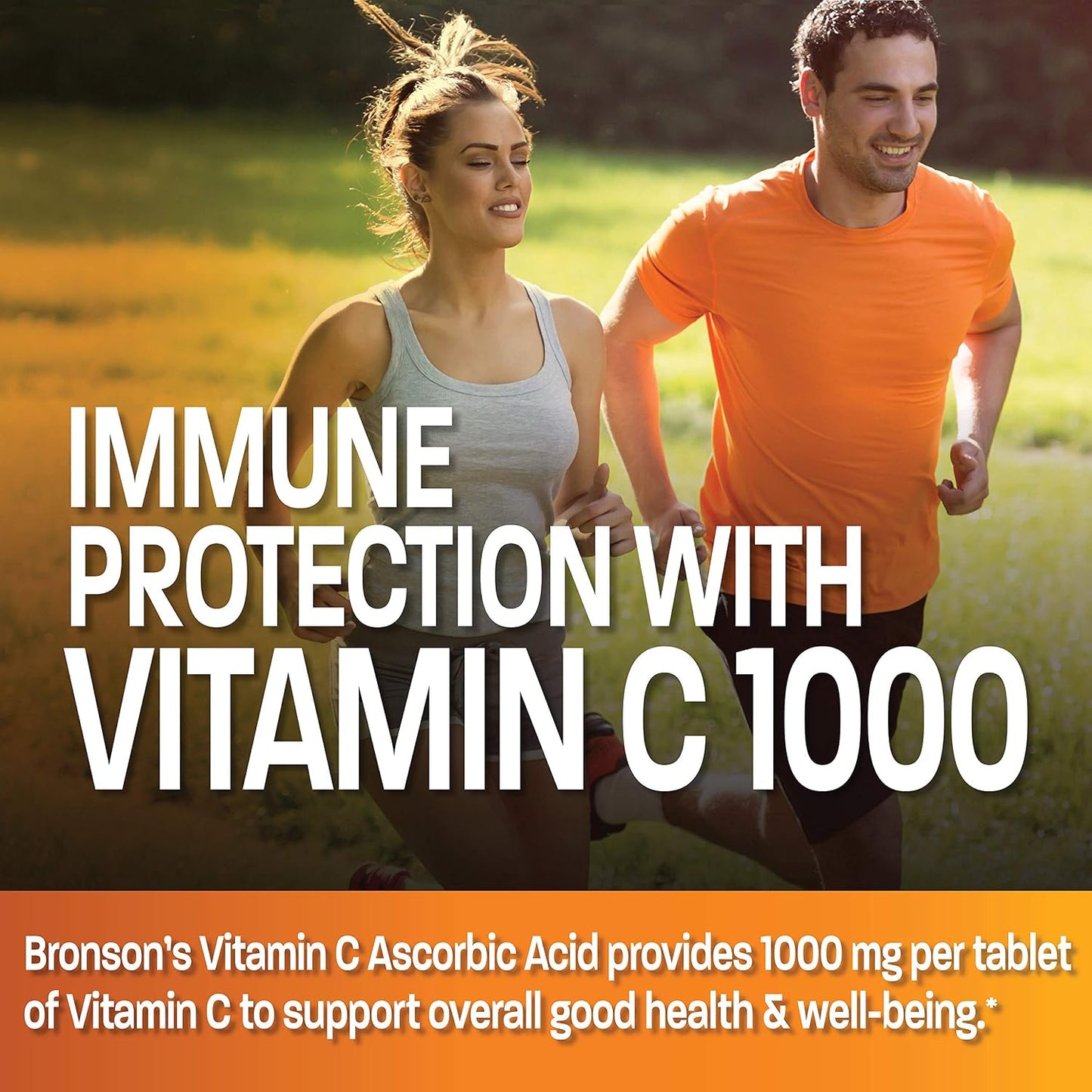 Bronson Vitamin C 1000mg Premium Non-GMO Ascorbic Acid Tablets, 100 Count