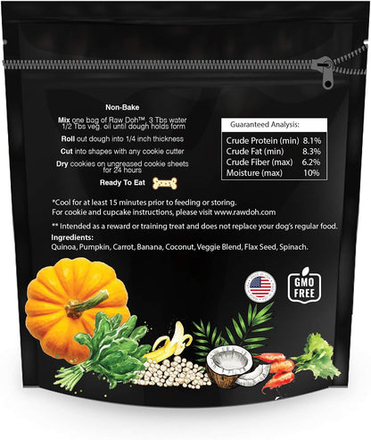 Raw Doh - 2oz Travel Size Non-Bake Homemade Cookie Dough for Dogs