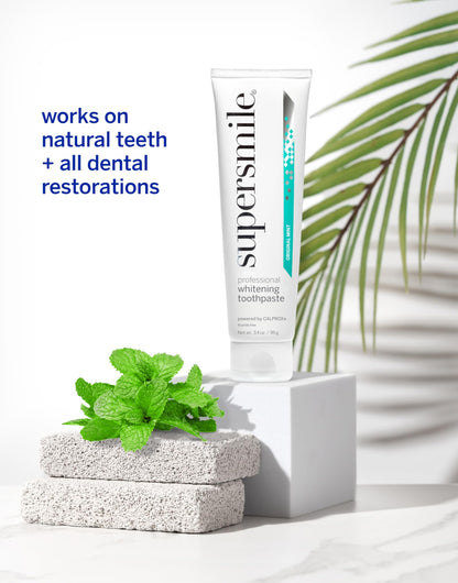 Supersmile Original Mint Whitening Toothpaste, 8 Oz, Whitens 6 Shades