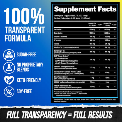 ALPHA LION Superhuman Burn – 2 in 1 Metabolism Booster Pre Workout and Thermogenic Fat Burner for Men – Appetite Suppressant and Weight Loss Supplement (21 Servings, Sweet Black Cherry Flavor)