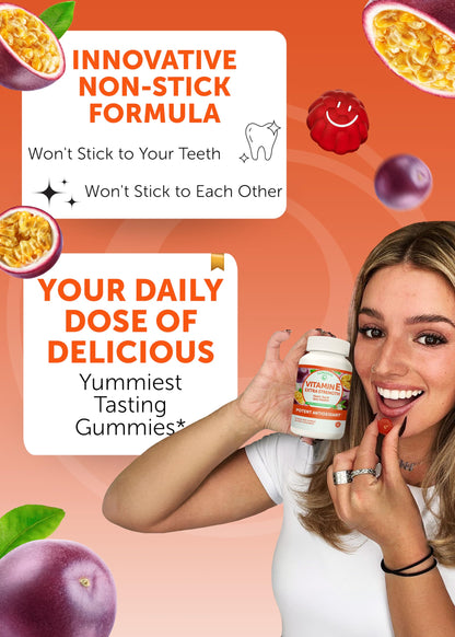 Lunakai USA Made Vitamin E 400 IU Gummies with Vitamin C 50mg, for Eye, Immune & Skin Support - d-Alpha-Tocopherol for Adults, Women & Men, Non-GMO Vegan, 60 Daily VIT E Gummies