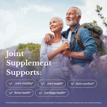 Joint Complex | Joint Supplements for Men & Women | Triple Strength Supplement for Bone Health & Joint Flex, Turmeric, NEM, Boswellia & Collagen, 30 Days Supply, 60 Capsules