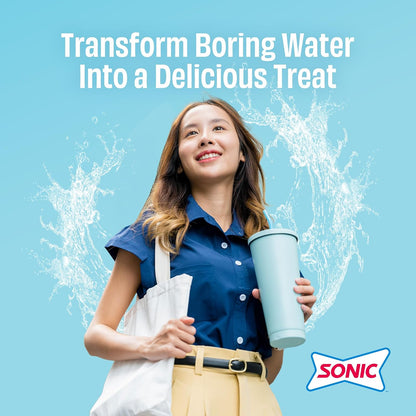 Sonic Singles to Go Powdered Drink Mix, Ocean Water, 6 Sticks per Box, 3 Boxes included (18 Sticks Total)