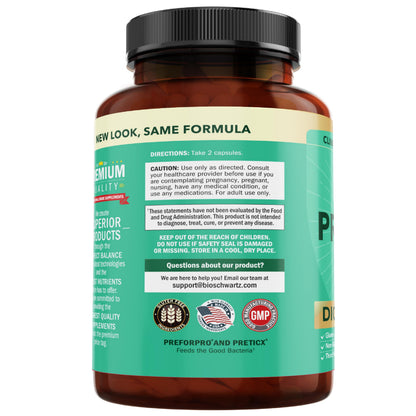 Advanced Prebiotic Fiber | Fast Acting Gut Health Supplement | 60 Capsules