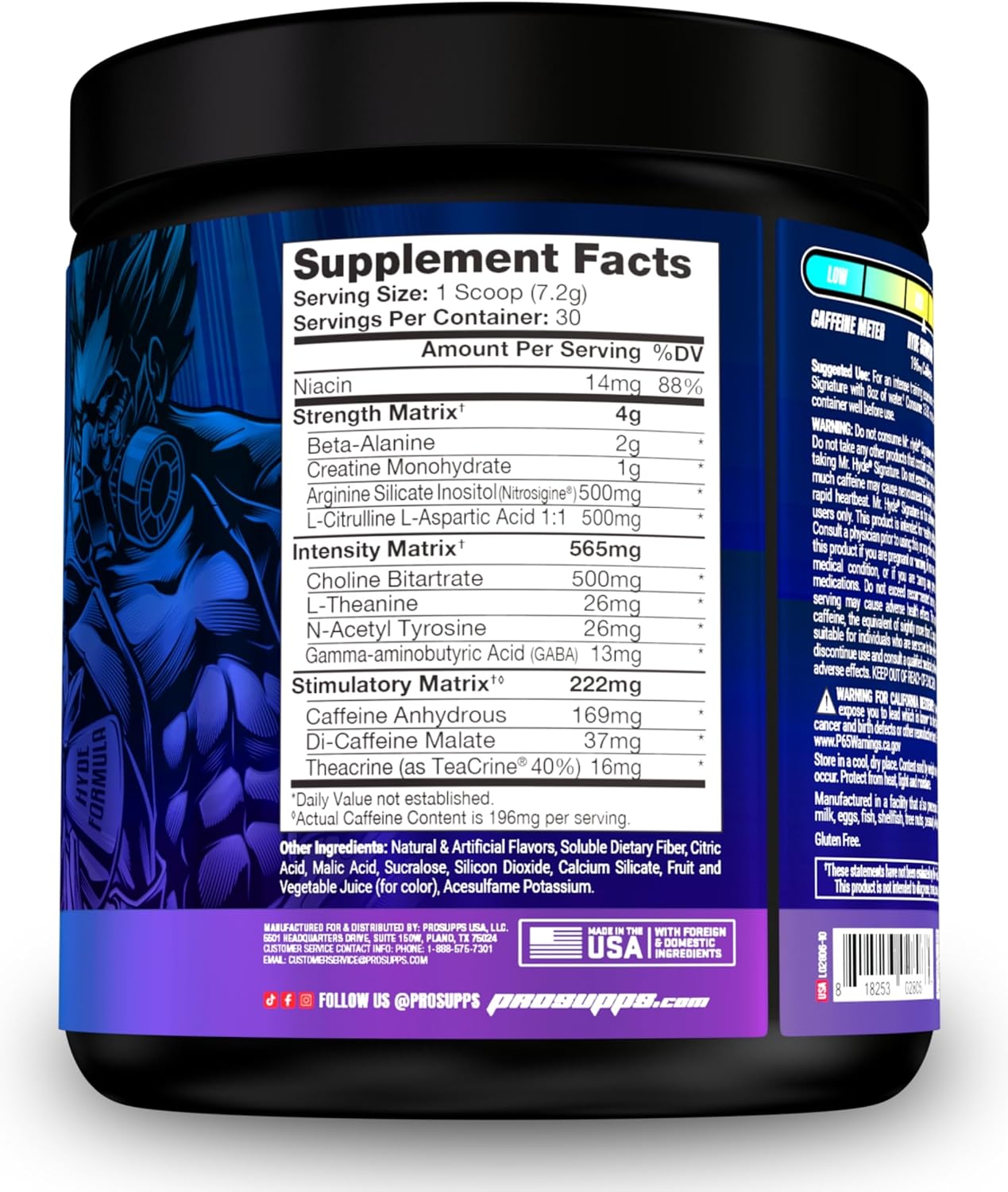 ProSupps L-Carnitine 3000 Stimulant Free Liquid Shots (Dragon Fruit) and Mr. Hyde Signature Series Pre-Workout Energy Powdered Drink (Blue Razz) Bundle