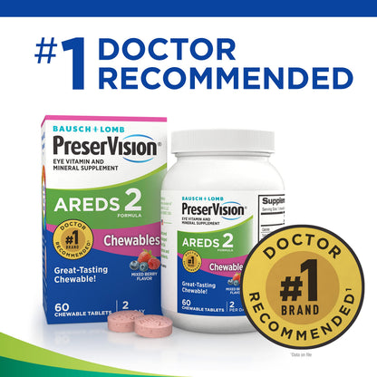 PreserVision AREDS 2 Eye Vitamin & Mineral Supplement, Contains Lutein