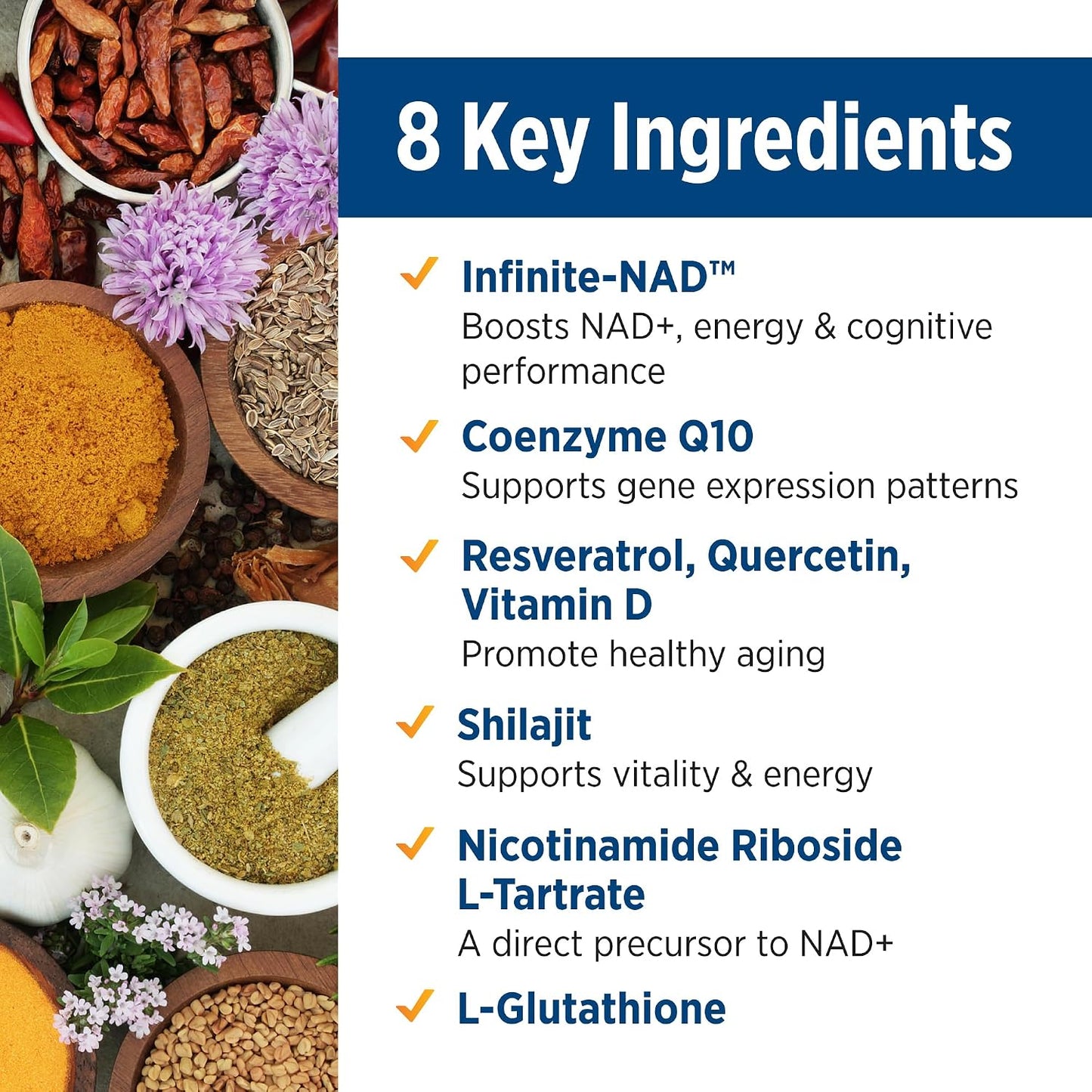 DOCTORS' PREFERRED NAD+ Anti-Aging Supplement with Resveratrol | 60 Capsules