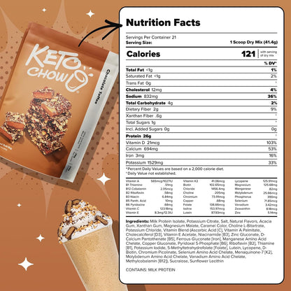 Keto Chow Chocolate Meal Replacement Shake Powder, 21 Meals