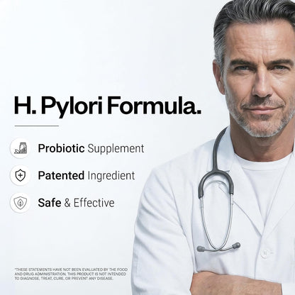 Supersmart H. Pylori Formula 20 Billion CFU per Day - Natural Probiotic Lactobacillus Reuteri DSM 17648 Supplement | Non-GMO & Gluten Free - 60 Vegetarian Capsules