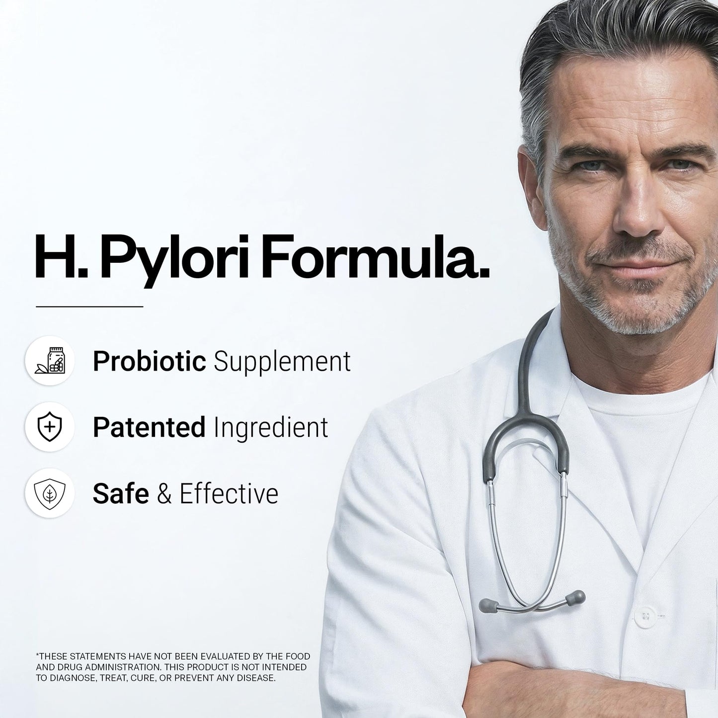 Supersmart H. Pylori Formula 20 Billion CFU per Day - Natural Probiotic Lactobacillus Reuteri DSM 17648 Supplement | Non-GMO & Gluten Free - 60 Vegetarian Capsules