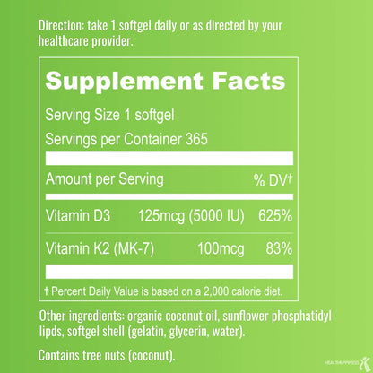 UpNourish Magnesium Citrate 1120mg and Liposomal Vitamin D3 5000IU K2 100mcg Bundle