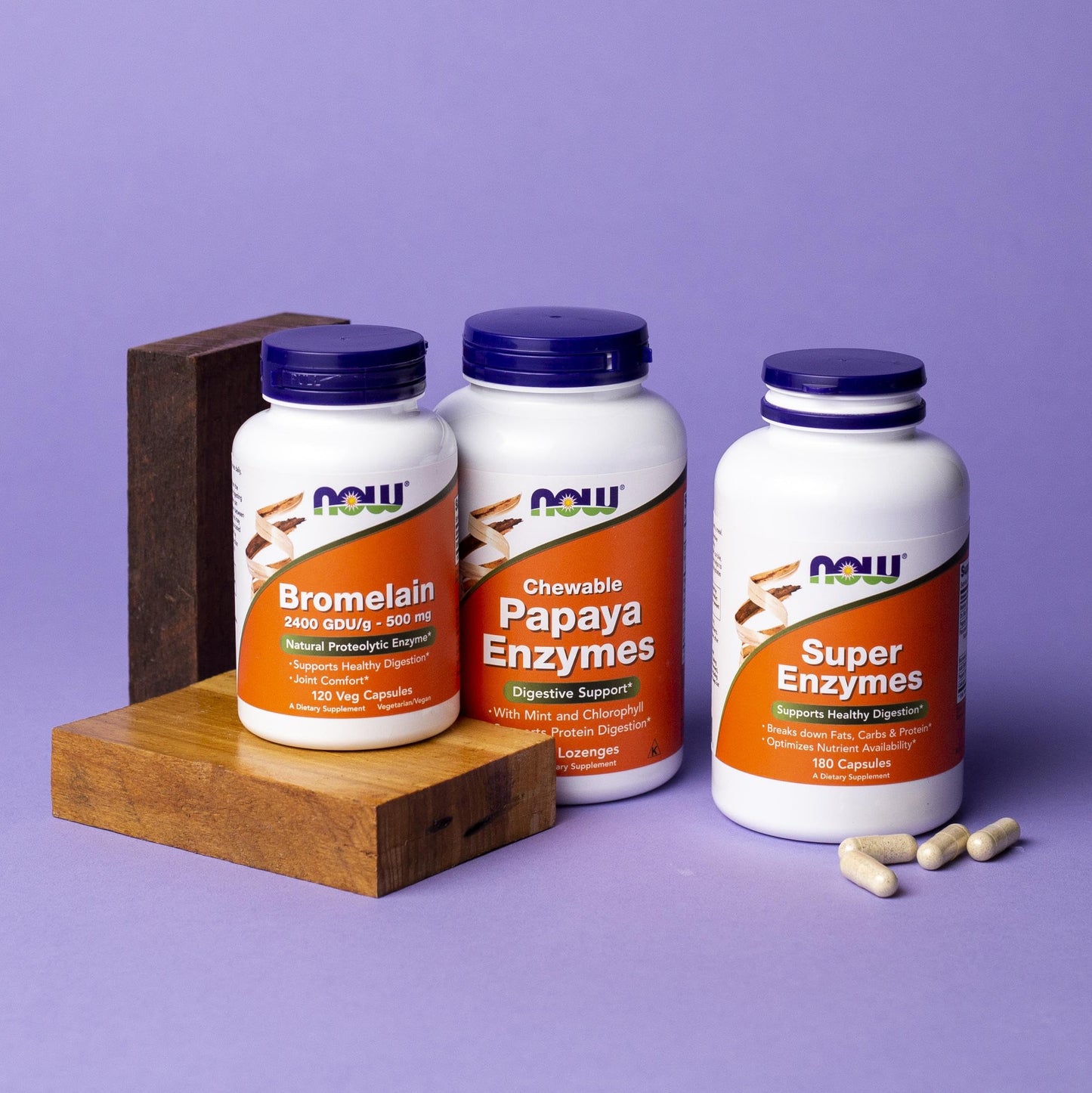 NOW Supplements, Super Enzymes, Formulated with Bromelain, Ox Bile, Pancreatin and Papain, Super Enzymes,90 Capsules