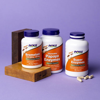 NOW Supplements, Super Enzymes, Formulated with Bromelain, Ox Bile, Pancreatin and Papain, Super Enzymes,90 Capsules