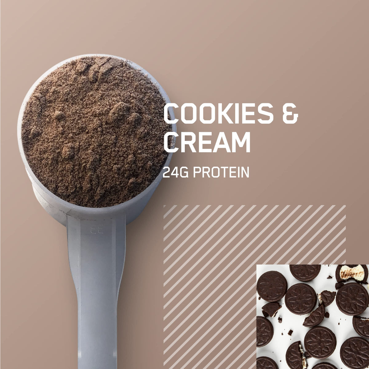 Optimum Nutrition Gold Standard 100% Whey Protein Powder, Cookies & Cream