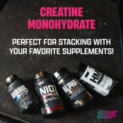 Nutrex Research Flavored Creatine Powder, Fruit Punch | 5g Creatine, Mixes Easily | Supports Energy, Muscle Growth, Energy and Performance | 60 Servings (60 Servings, Fruit Punch)