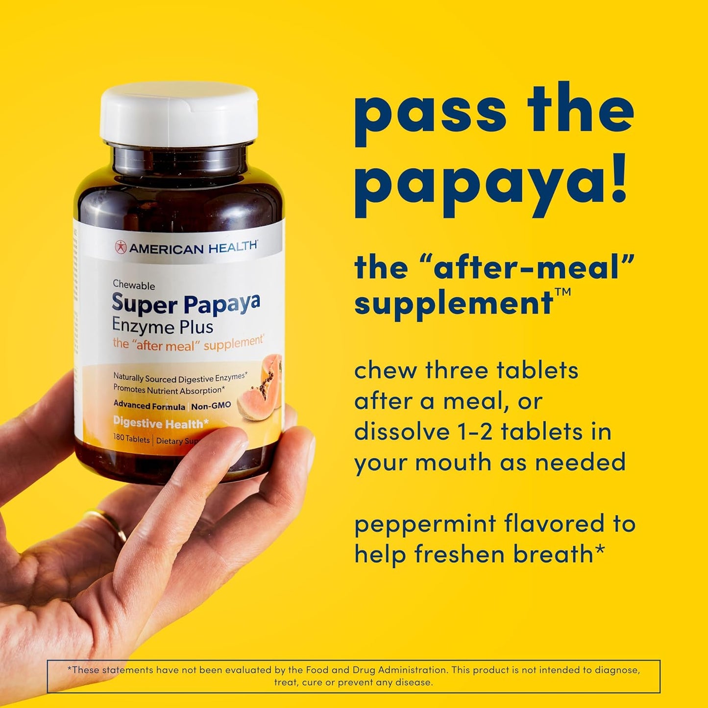 American Health Products Super Papaya Enzyme Plus 360 Tablets