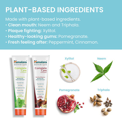 Himalaya Botanique Complete Care Toothpaste, Herbal Variety 4 Pack, 5.29 oz