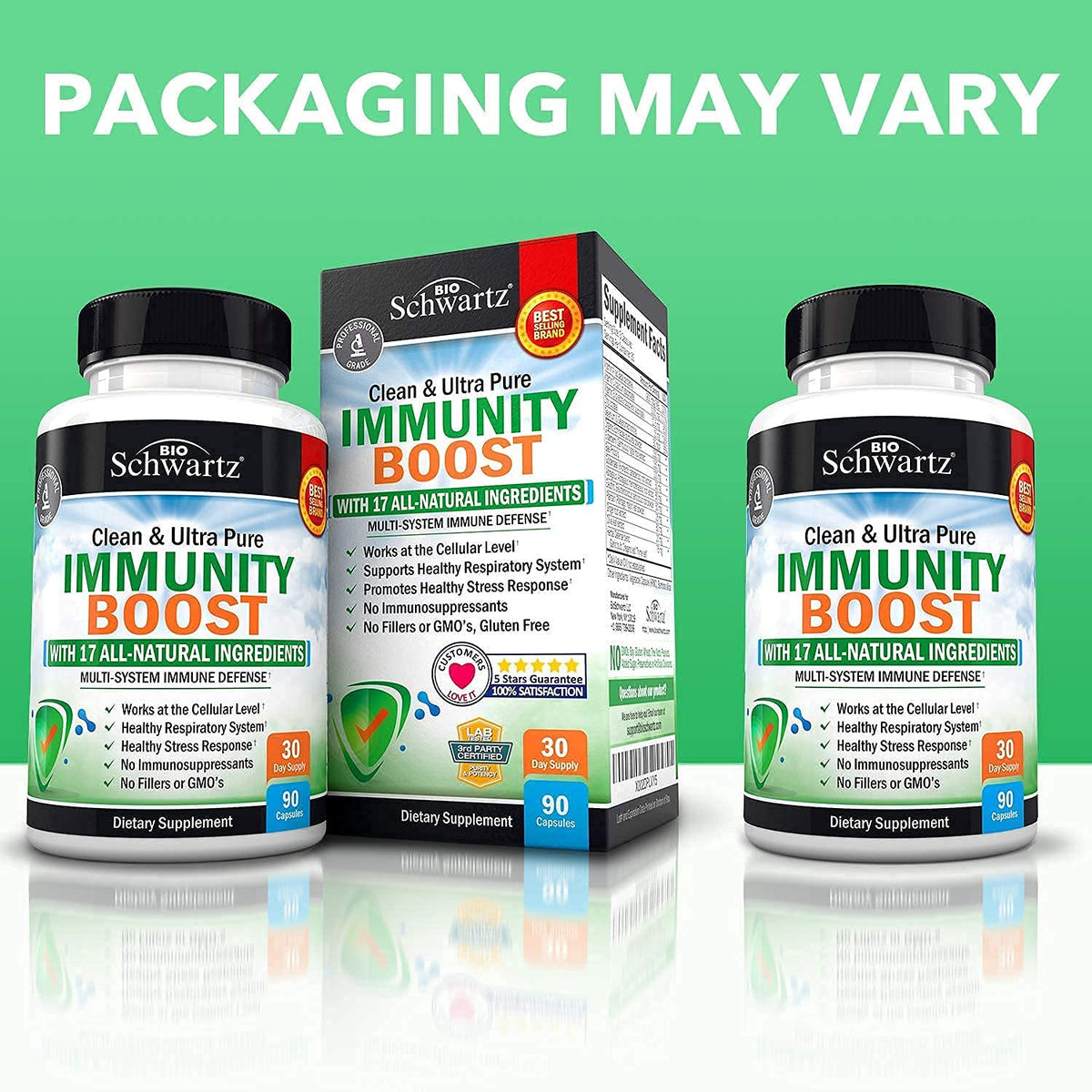 Immune Support Supplement with Vitamin C 1000mg Zinc Elderberry Extract Ginger
