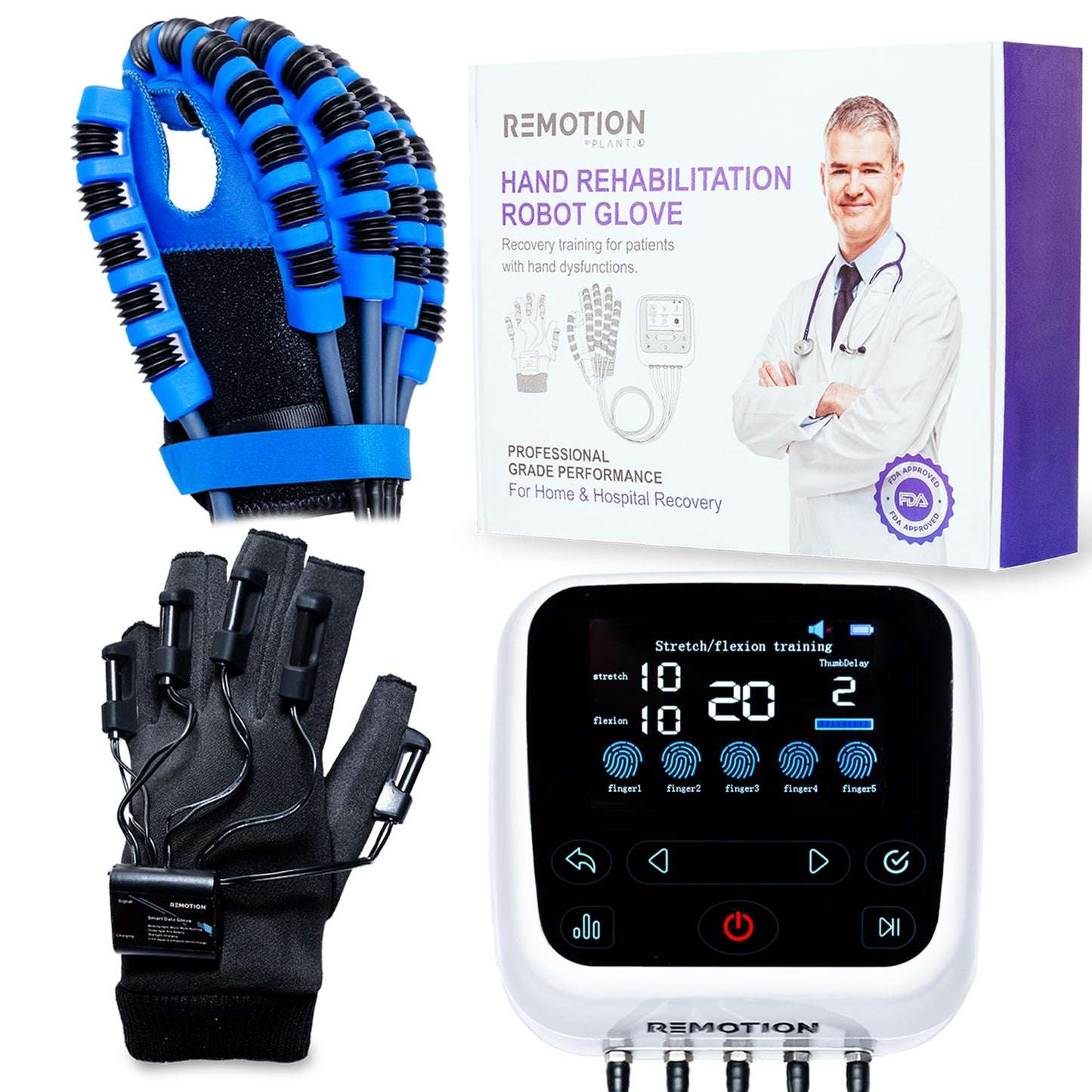 Rehabilitation Robot Gloves - Upgraded Hand Stroke Recovery & Single Finger Rehab Trainer