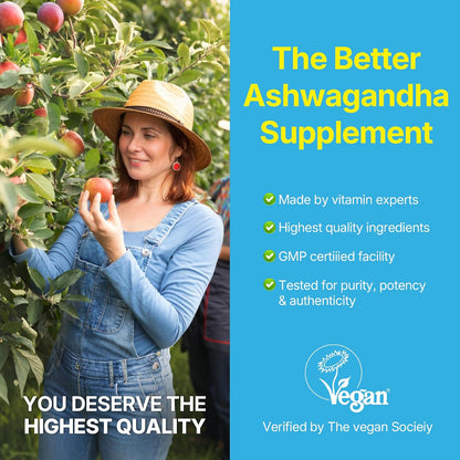Ashwagandha Gummies 2000mg for Women Men - Sugar Free, Vegan - Organic Ashwagandha Root Extract Supplements Gummy & Vitamin D3, B12 and Turmeric, Promote Relaxation, Mixed Berry Flavor, 120 Count
