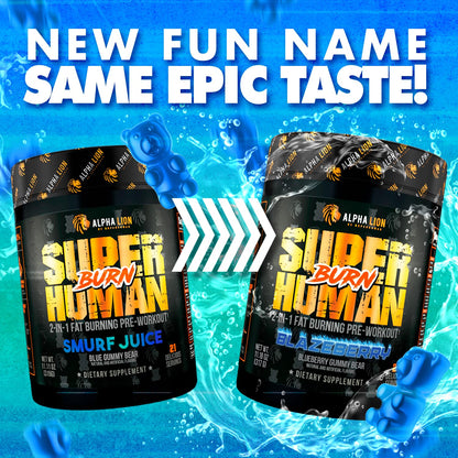 ALPHA LION Superhuman Burn – 2 in 1 Metabolism Booster Pre Workout and Thermogenic Fat Burner for Men – Appetite Suppressant and Weight Loss Supplement (21 Servings, Sweet Black Cherry Flavor)
